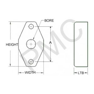 Block Flange Bearings (Two Bolt) | Nylon & UHMW | PMC